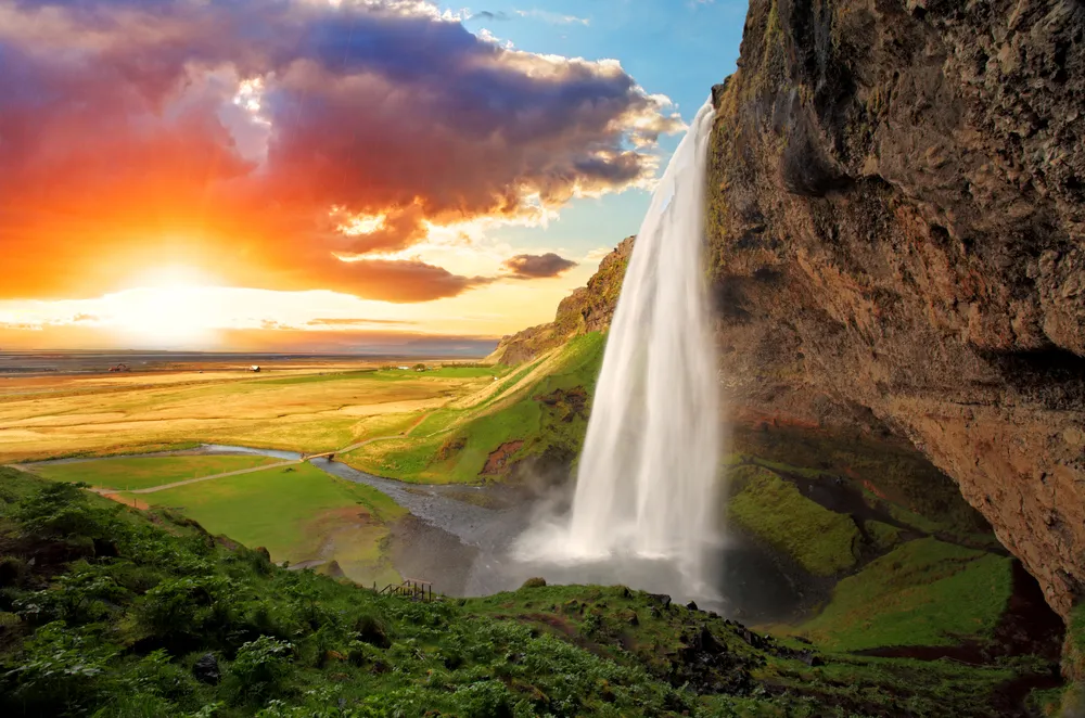 Waterfall,,Iceland, ,Seljalandsfoss